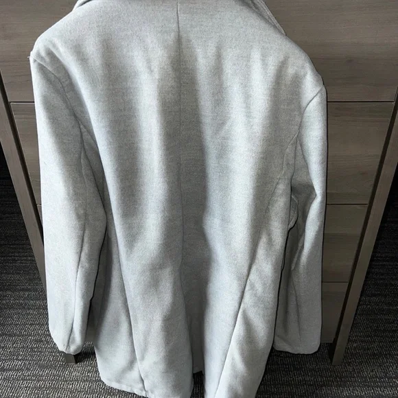 Men’s gray pea coat size small - Picture 2 of 2